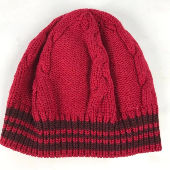 LOUIS VUITTON border beanie hat knit hat knit cap Knit hat wool Red - Picture 1 of 8